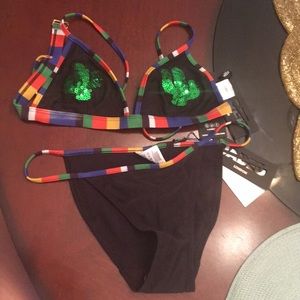 Asos jaded London sequin cactus bikini